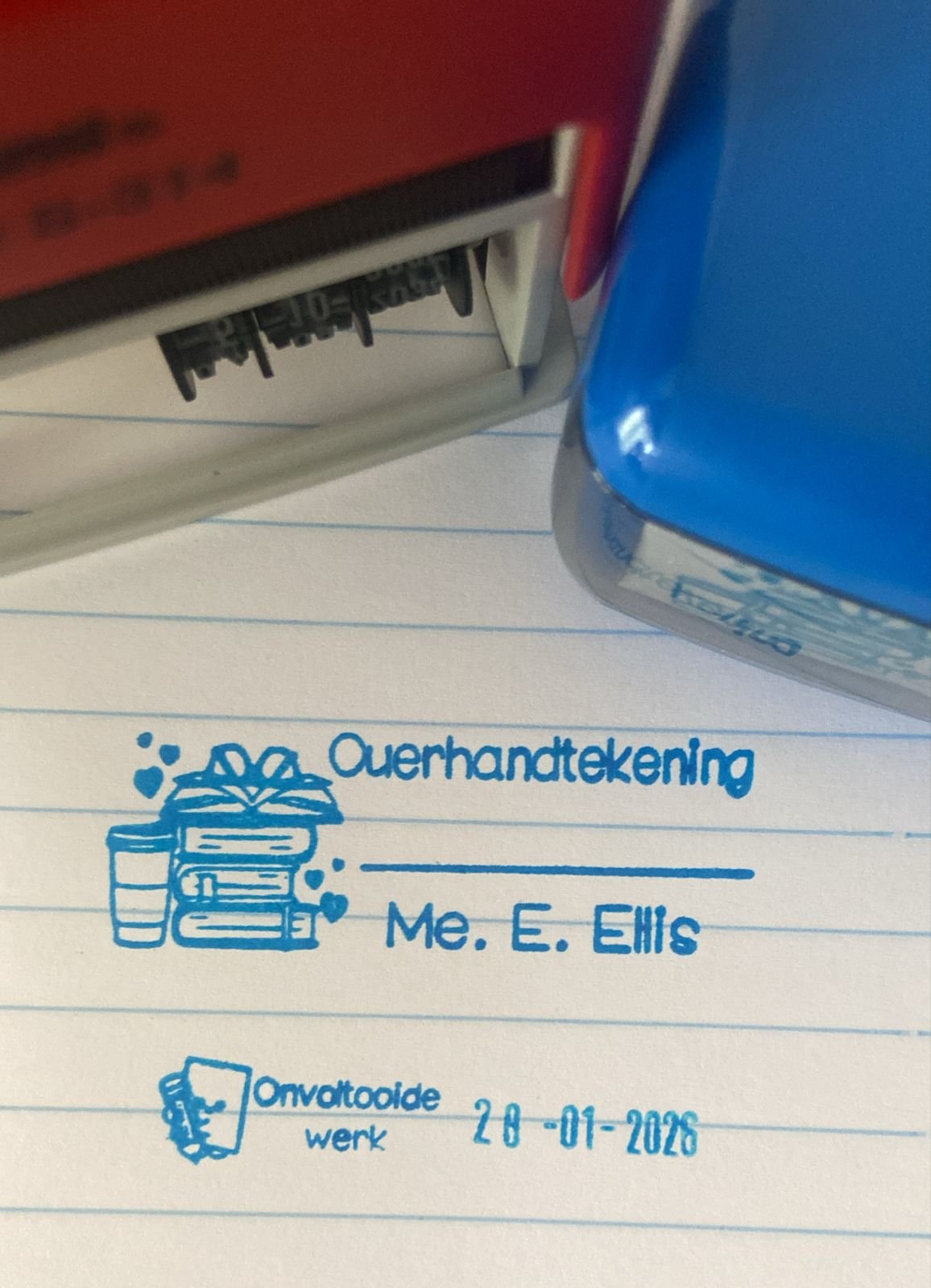 22mm x 58mm Self inking Teacher stamp - Image 3