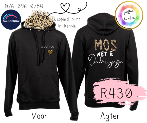 MOS net ñ onderwysertjie Hoodie- sonder zip